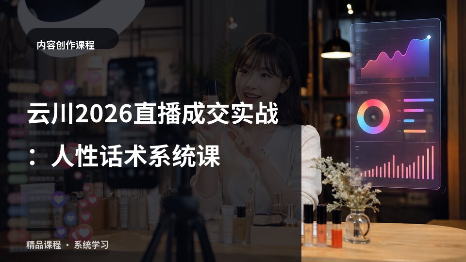 云川2026直播成交实战：人性话术系统课-精品副业库