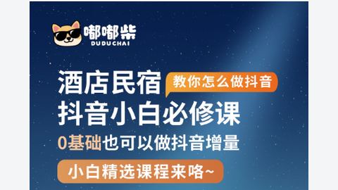 酒店民宿自运营抖音0-1进阶课-精品副业库