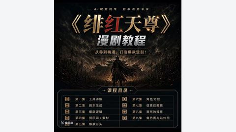 绯红天尊- AI漫剧教程-精品副业库