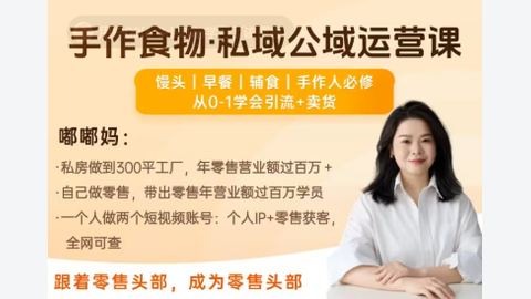 手作食物：私域+公域运营课-精品副业库