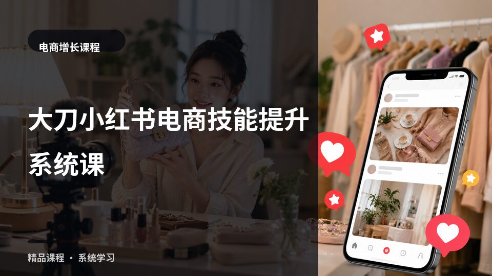 大刀小红书电商技能提升系统课-精品副业库