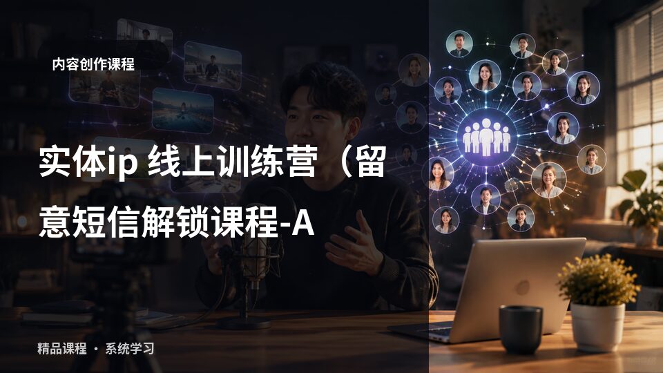 实体ip 线上训练营-精品副业库