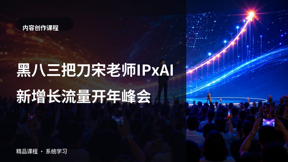 黑八三把刀宋老师IPxAI新增长流量开年峰会-精品副业库