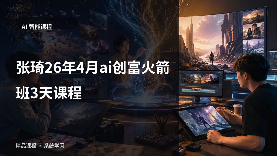 张琦26年4月ai创富火箭班3天课程-精品副业库
