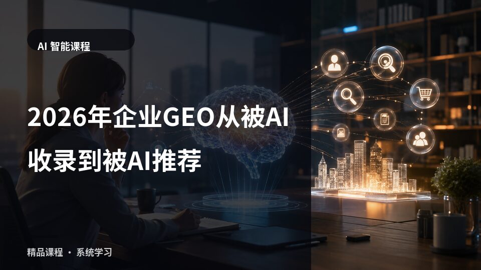 2026年企业GEO从被AI收录到被AI推荐-精品副业库