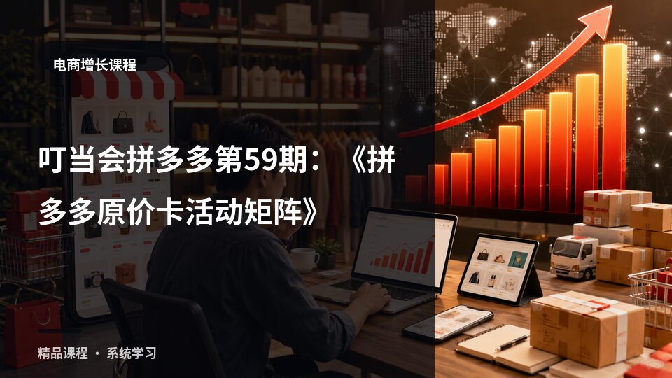 叮当会拼多多第59期：《拼多多原价卡活动矩阵》-精品副业库