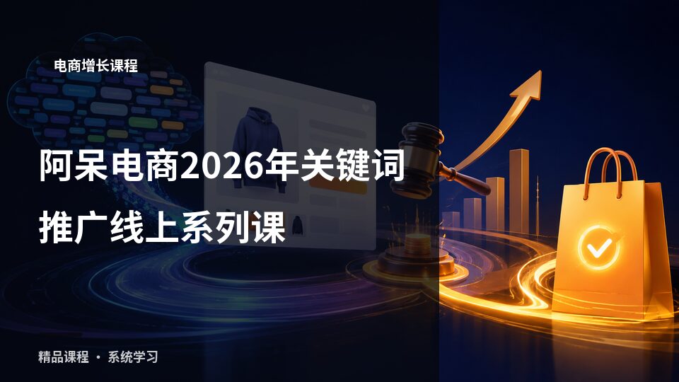 阿呆电商2026年关键词推广线上系列课-精品副业库