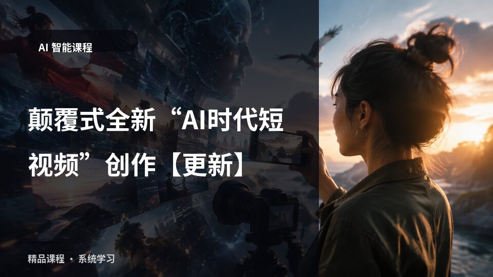 颠覆式全新“AI时代短视频”创作【更新】-精品副业库