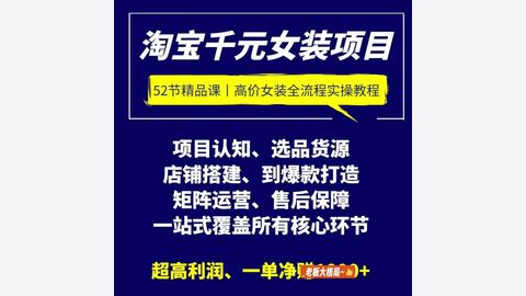 淘宝千元女装项目-精品副业库