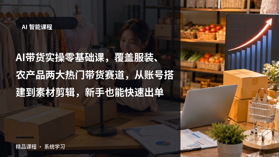 AI带货实操零基础课-精品副业库