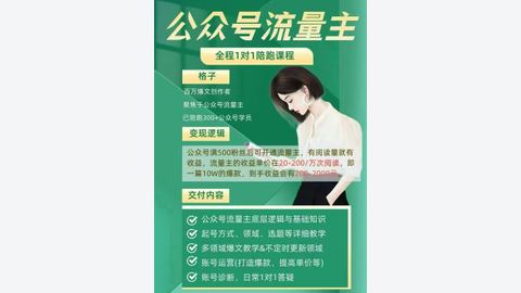 格子·公众号流量主变现项目-精品副业库