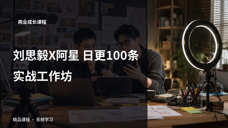 刘思毅X阿星 日更100条 实战工作坊-精品副业库