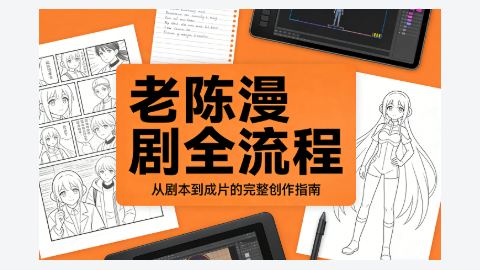 老陈漫剧全流程系统教学，5年自媒体经验，从0到1教学-精品副业库