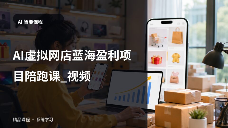 AI虚拟网店蓝海盈利项目陪跑课_视频-精品副业库