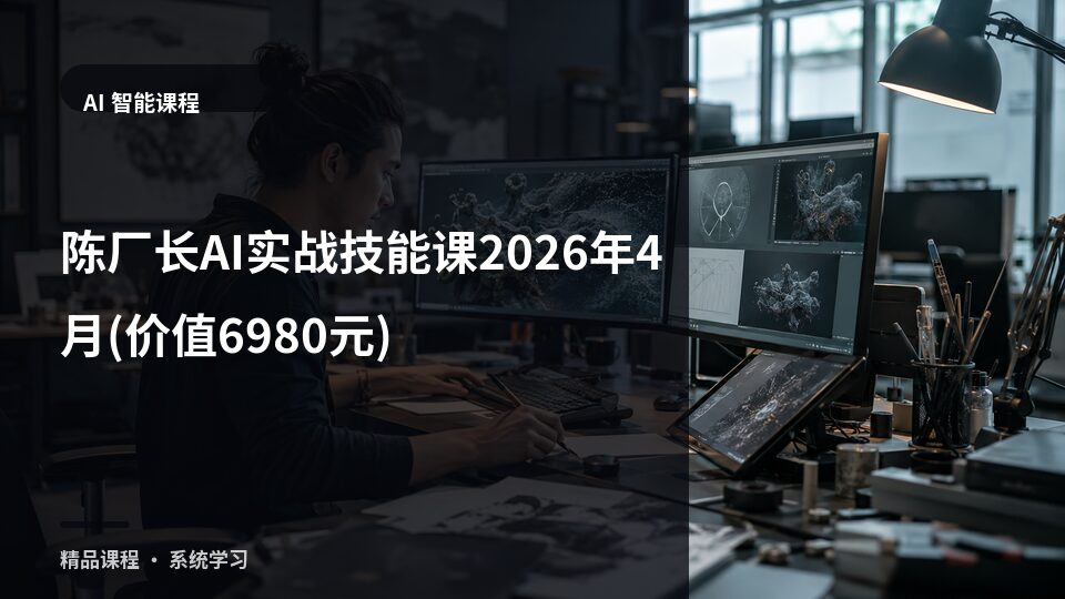 陈厂长AI实战技能课2026年4月(价值6980元)-精品副业库