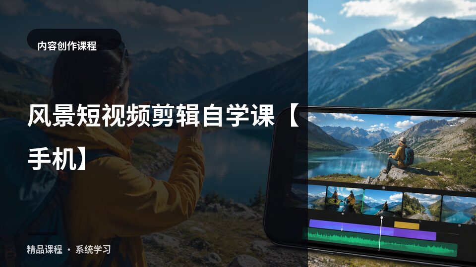 风景短视频剪辑自学课【手机】-精品副业库