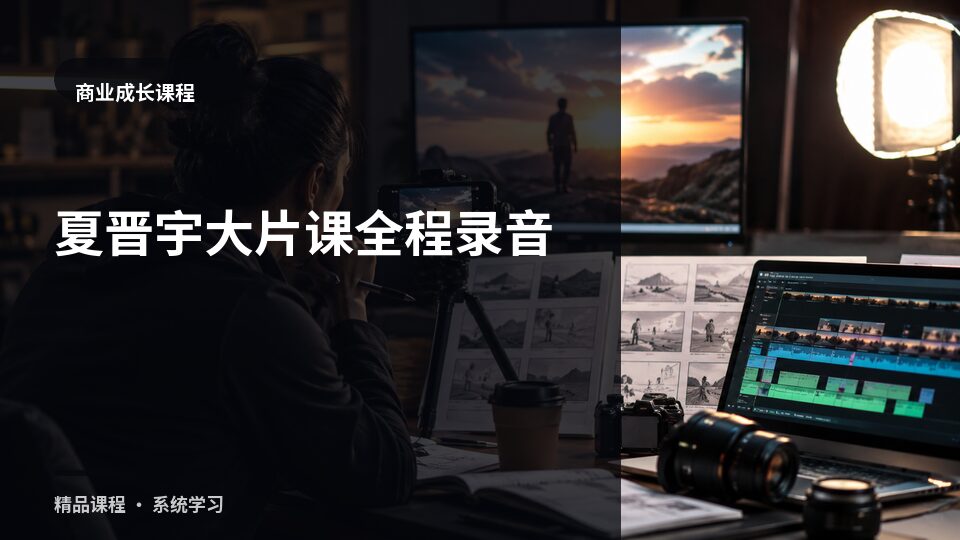 夏晋宇大片课全程录音-精品副业库