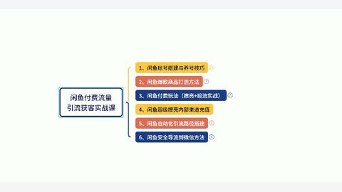 闲鱼付费投流获客实战课程-精品副业库