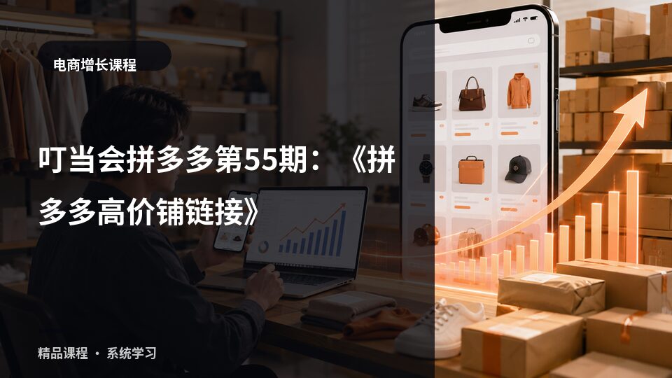 叮当会拼多多第55期:《拼多多高价铺链接》-精品副业库