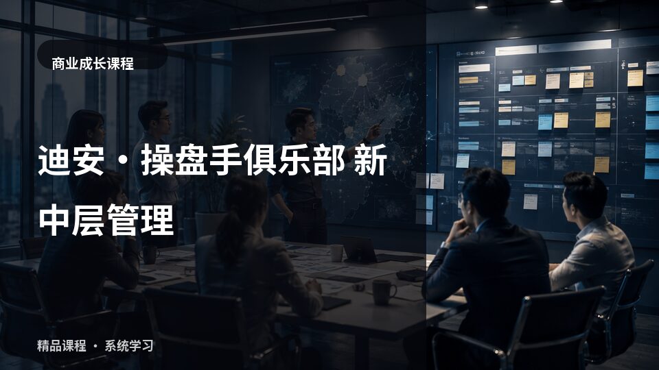 迪安·操盘手俱乐部 新中层管理-精品副业库