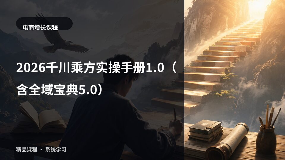 2026千川乘方实操手册10（含全域宝典50）-精品副业库
