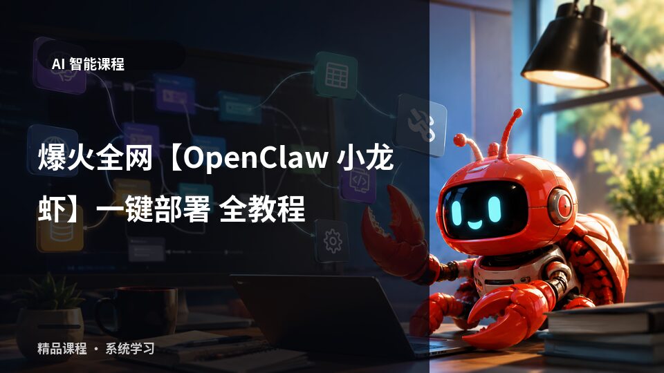 爆火全网【OpenClaw 小龙虾】一键部署 全教程-精品副业库